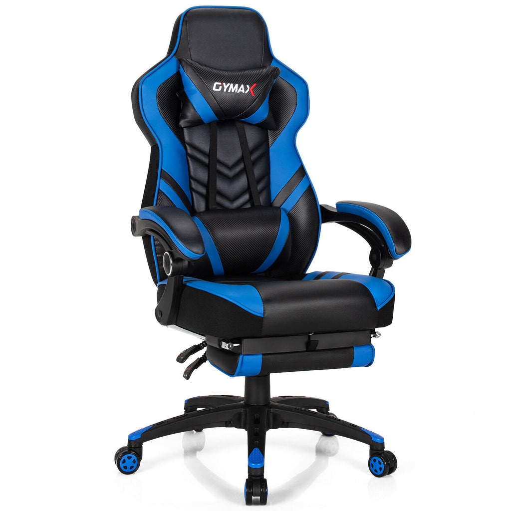 Adjustable Gaming Chair with Footrest, Pink
