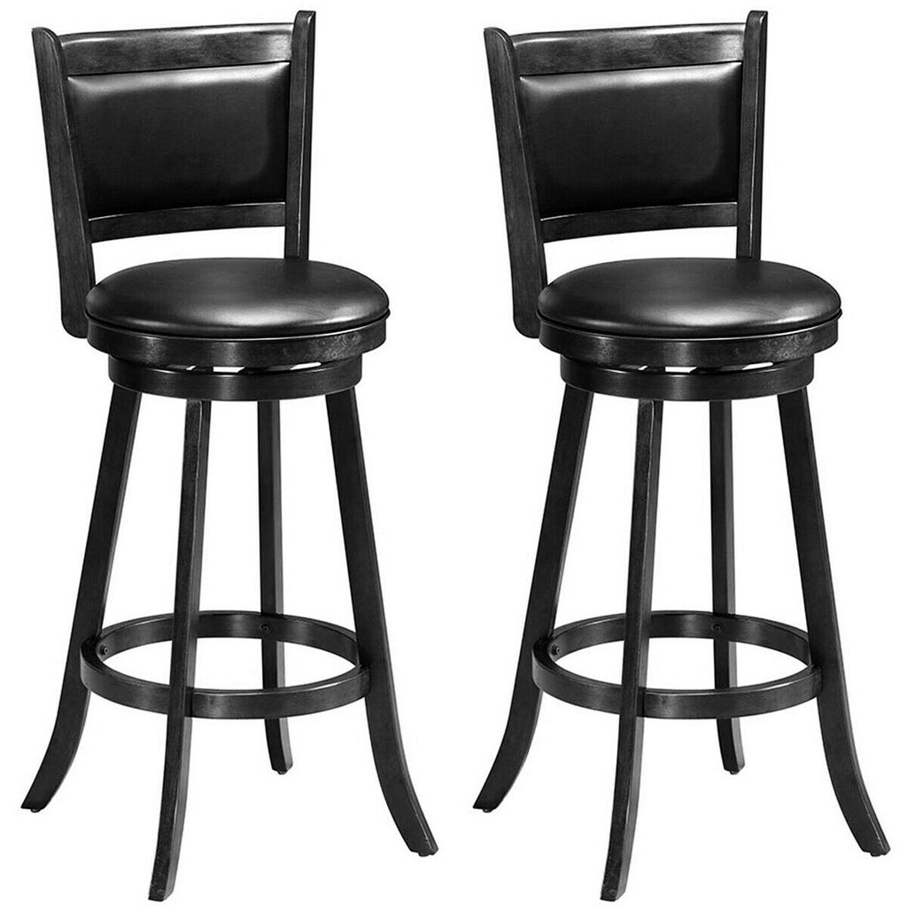 24 Inch Swivel Counter Stool Set of 2, Brown