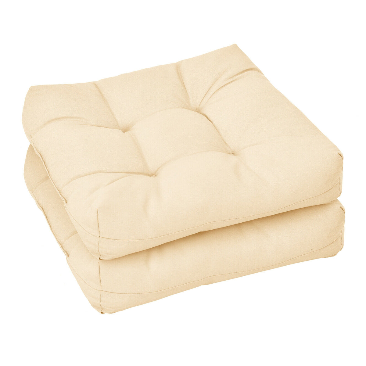 21" Patio Chair Seat Cushion Set of 2 - Beige