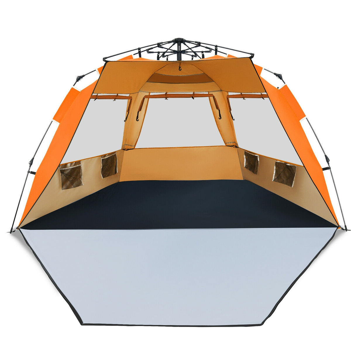 Pop-Up Beach Tent 3-4 Person UPF 50+ Sun Shelter – Orange