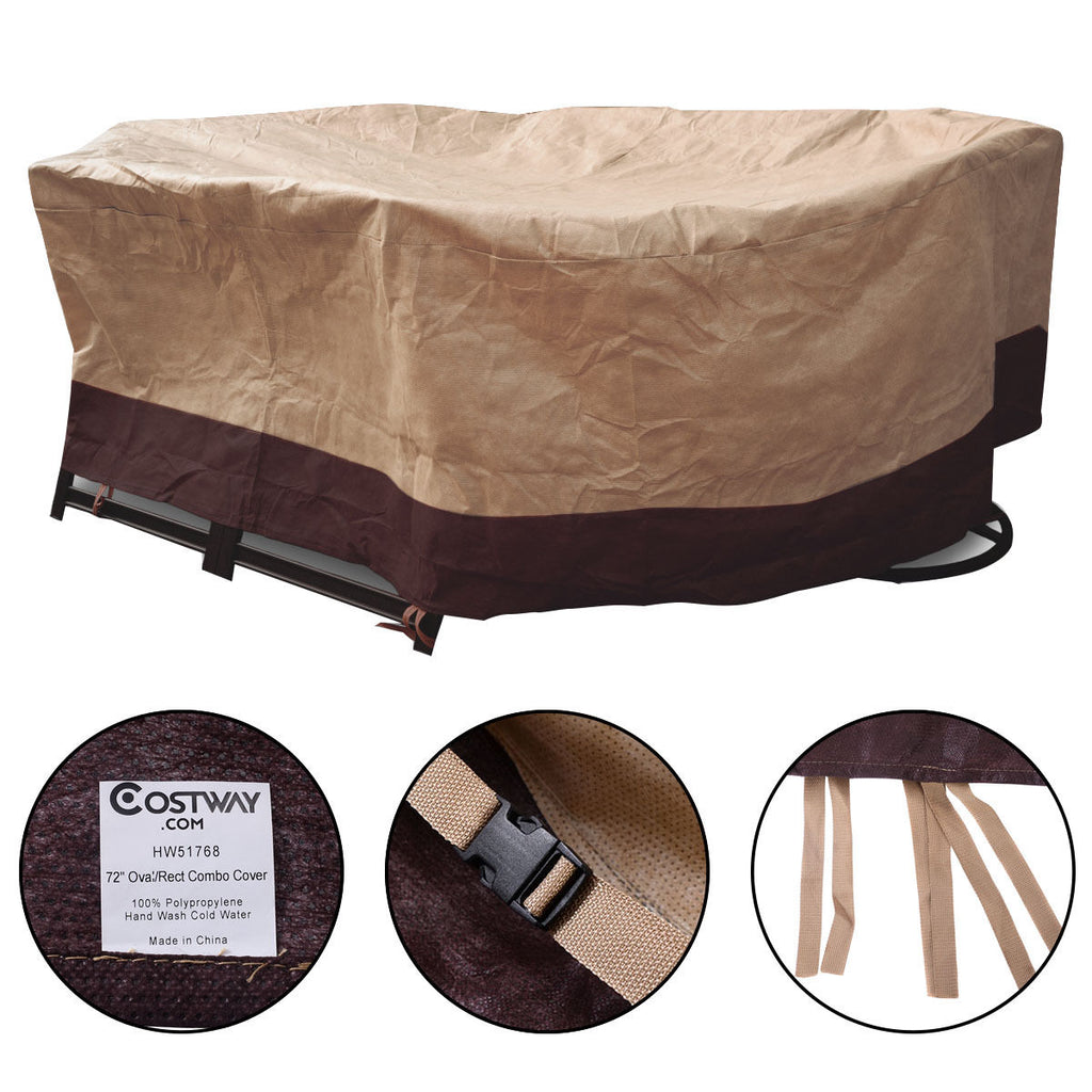 72 Inch Outdoor Table Cover - Oval/Rectangular
