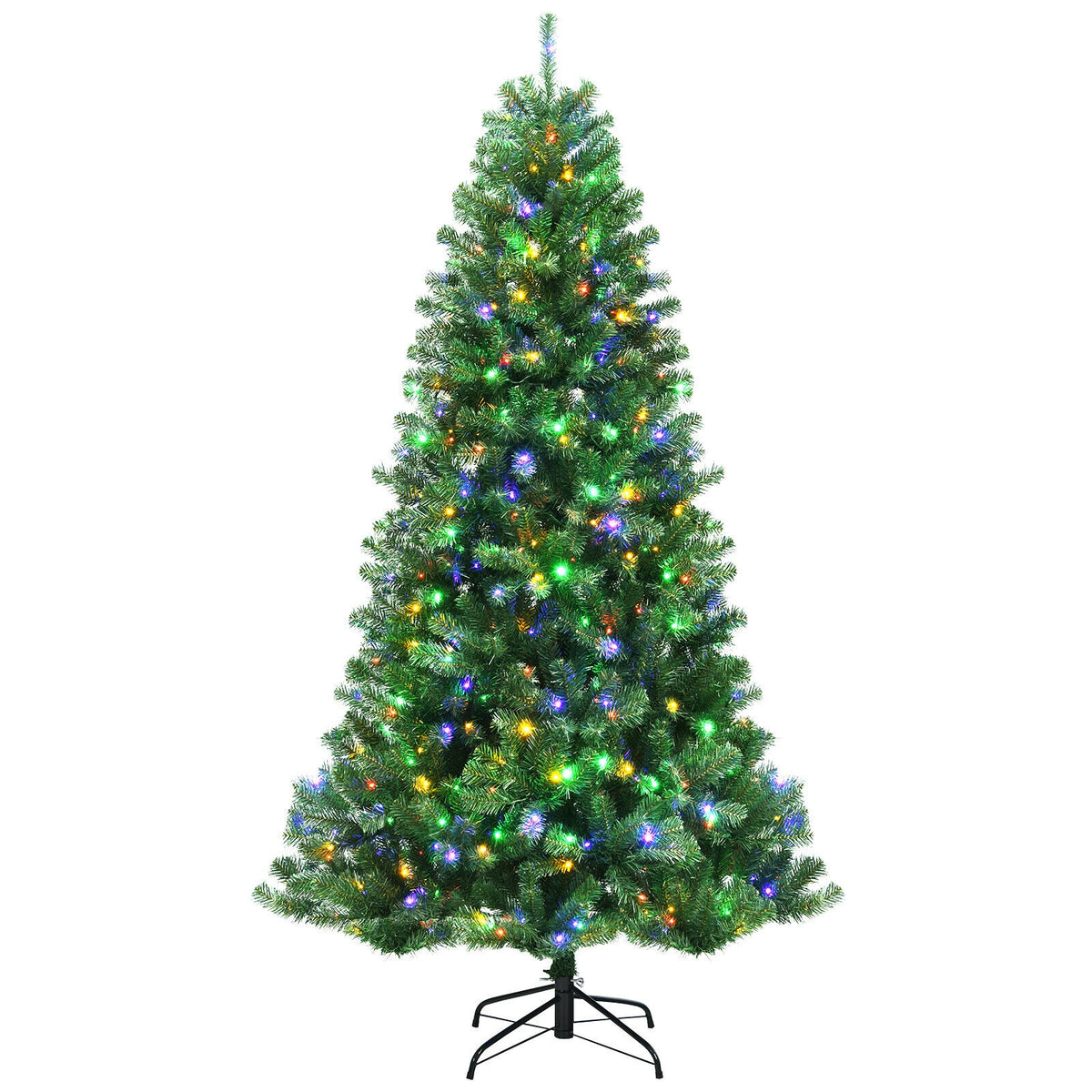 6 Ft Artificial Christmas Tree with Remote Color-Changing LED Lights