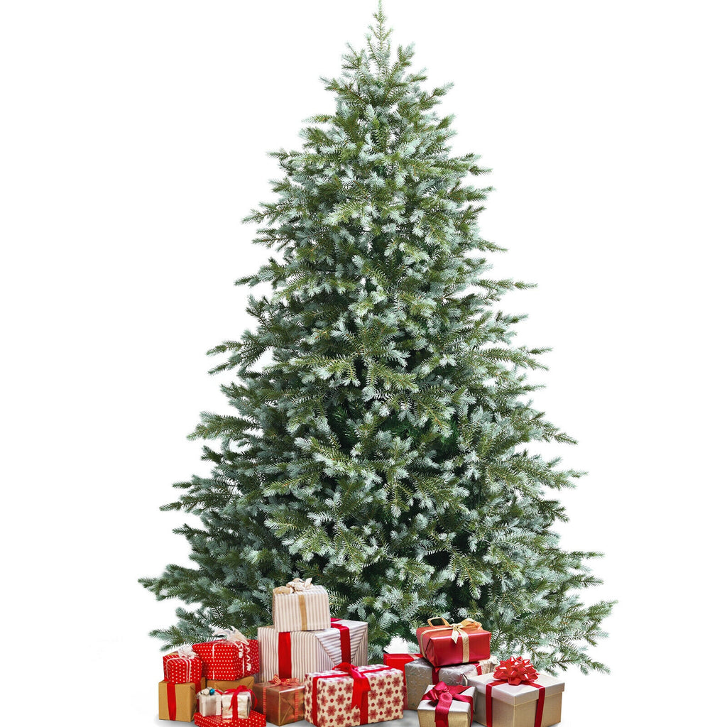 7 Ft Artificial Christmas Tree with 1260 Tips, Dense PE & PVC Branches, Space-Saving Hinged Design