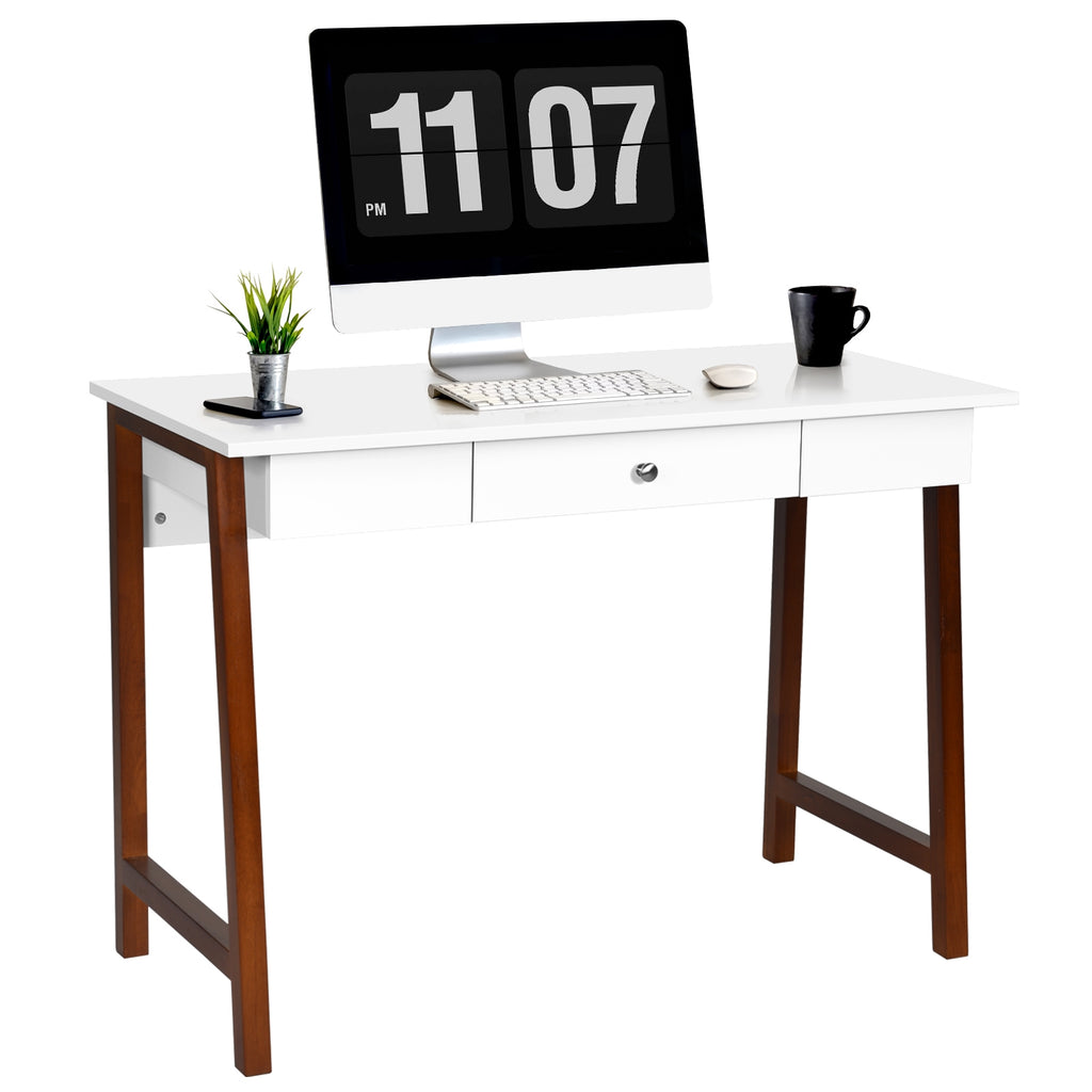 Computer Desk with Storage Drawers - Walnut
