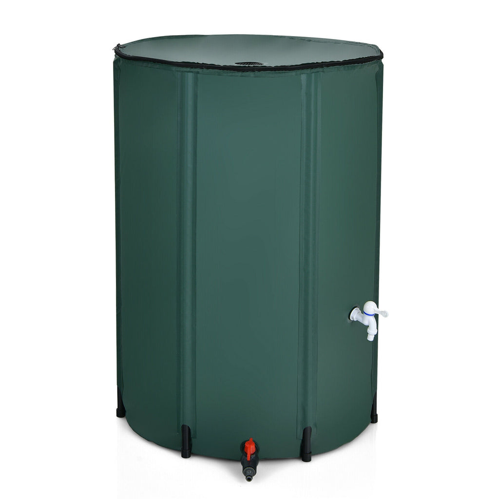 100 Gallon Portable Rain Barrel Water Collector Tank with Spigot