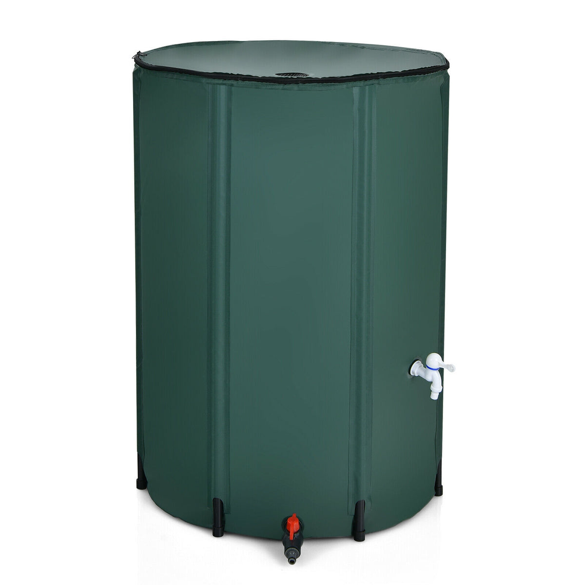 100 Gallon Portable Rain Barrel Water Collector Tank with Spigot