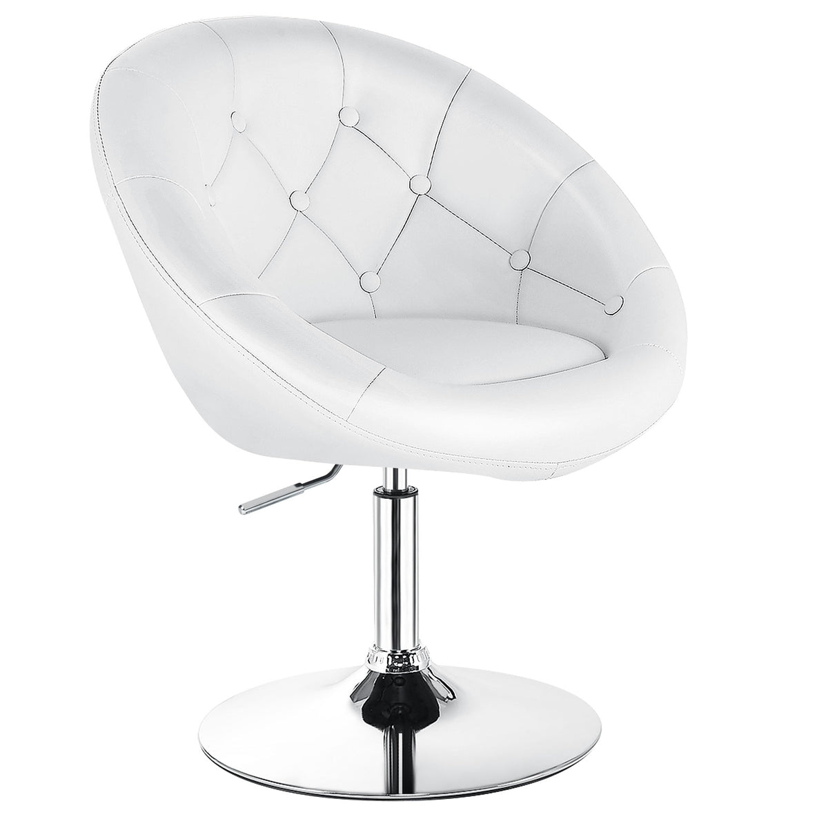1 Piece Adjustable Modern Swivel Round Tufted Chair