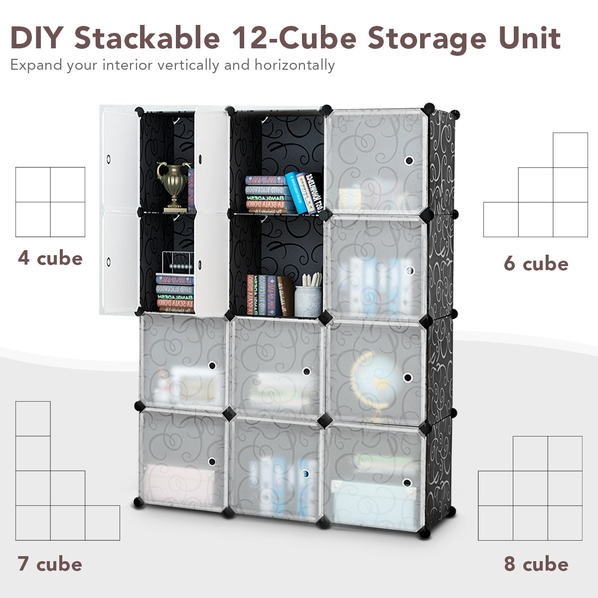 12-Cube Portable Closet Storage Organizer - DIY