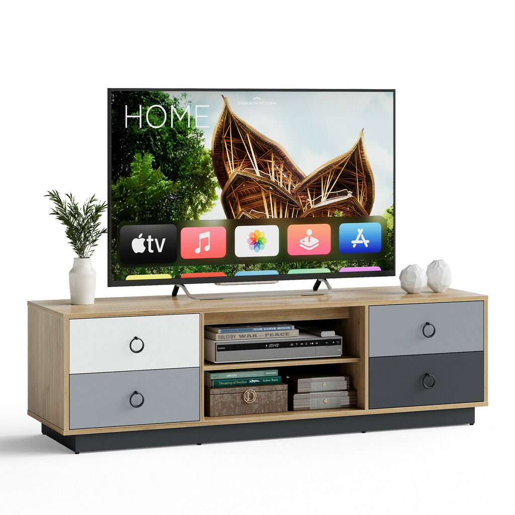 TV Stand with Storage Cabinets for 60 Inch TVs
