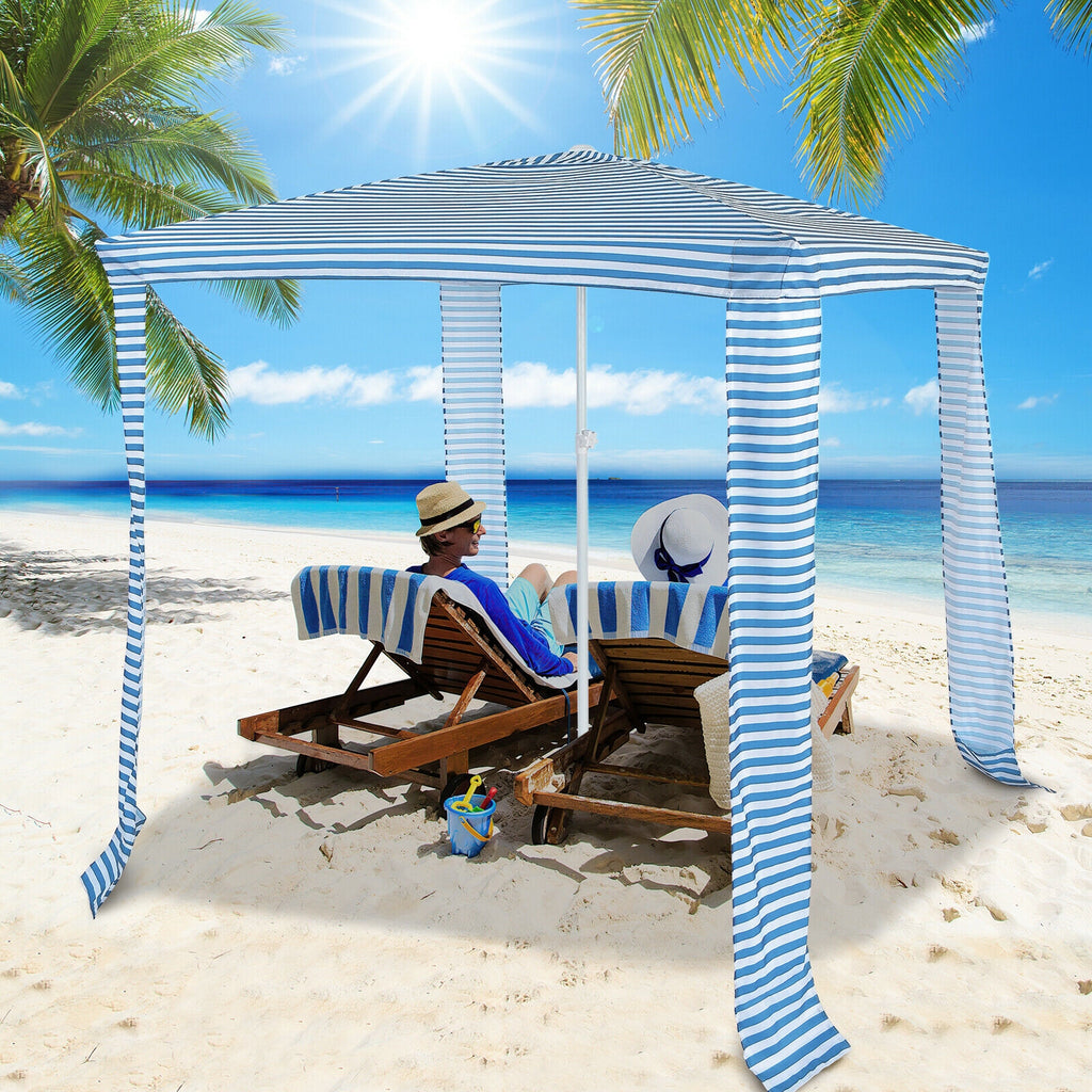 6.5 x Feet Easy-Setup Canopy Shelter with Detachable Privacy Sidewall
