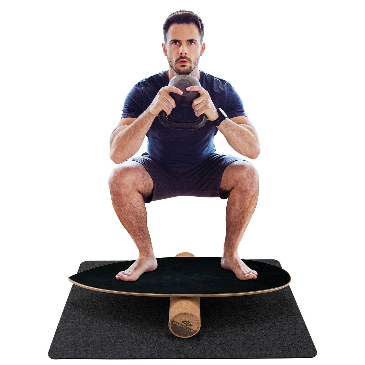 Balance Board Trainer for Core Strength - Black