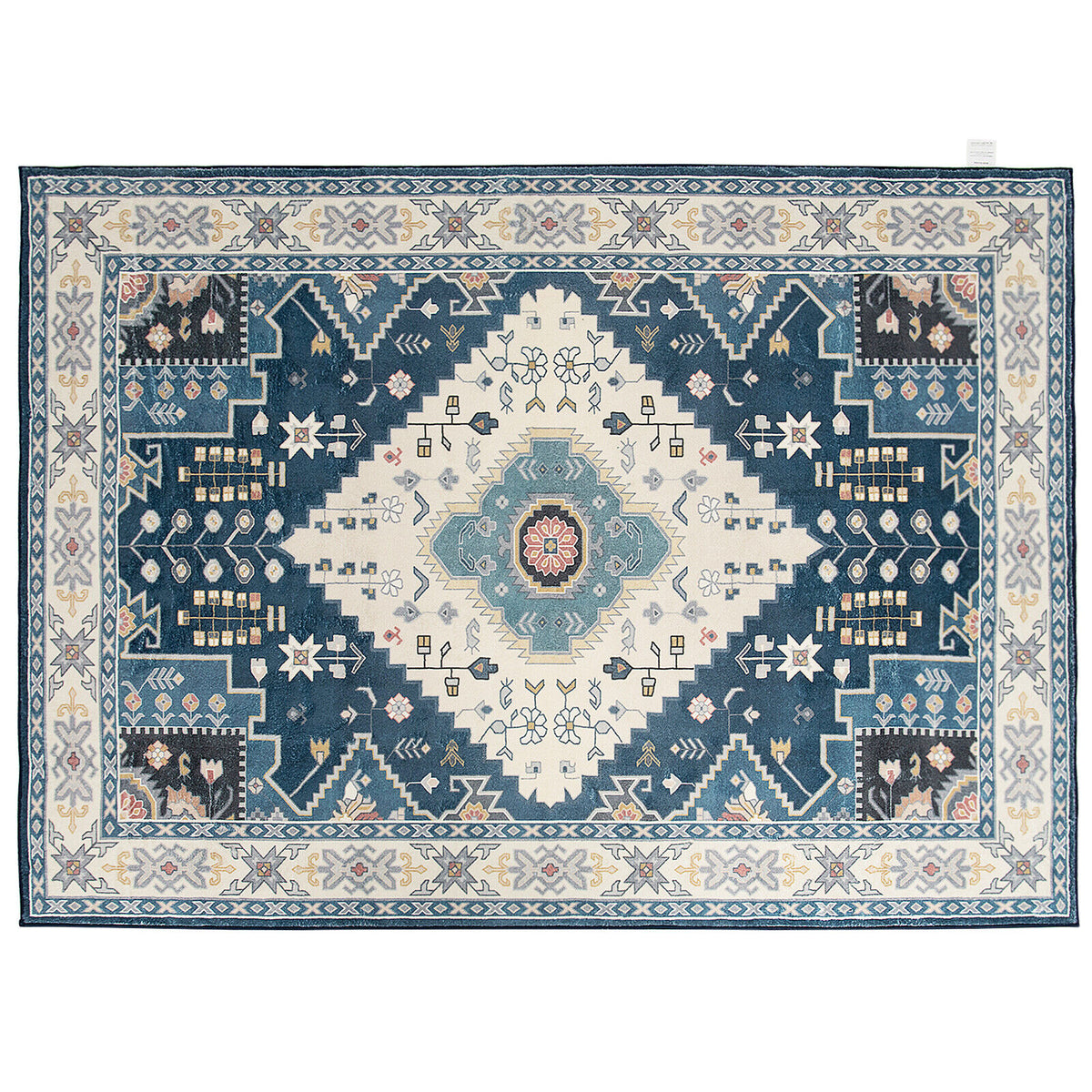 Faux Wool Area Rug Doormat - Waterproof Non-Slip Floor Cover for Living Room, Bedroom, Kitchen, 0.4 Inch Thick - Variation S