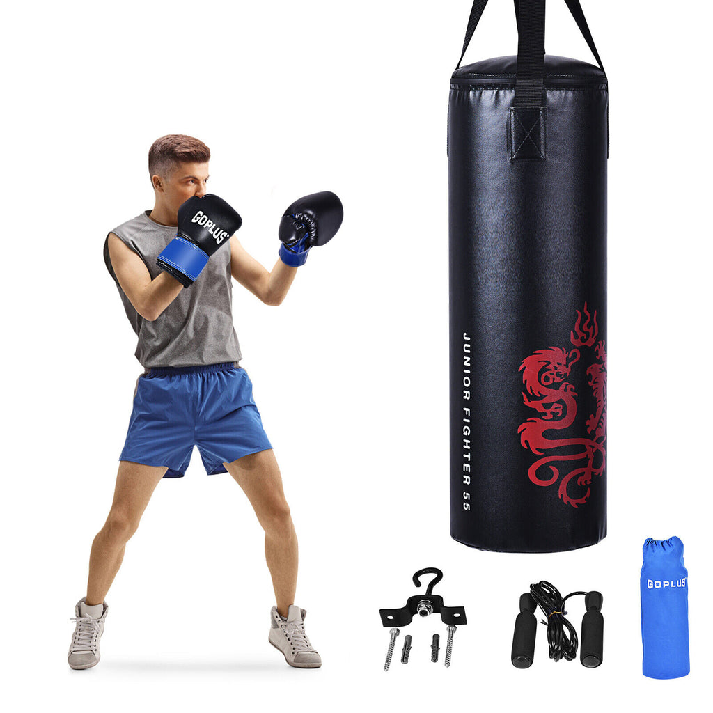 Kids Boxing Set with 40Lbs Sandbag Gloves Jump Rope Carry Bag - Variation 5 Pieces