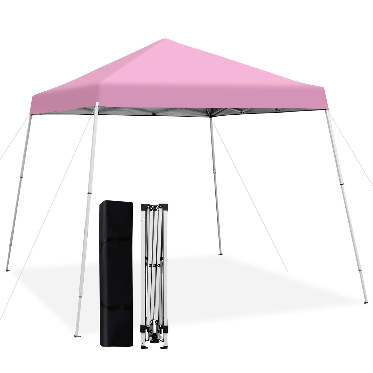 10 x 10 Feet Outdoor Pop-Up Canopy with Carrying Bag - Pink