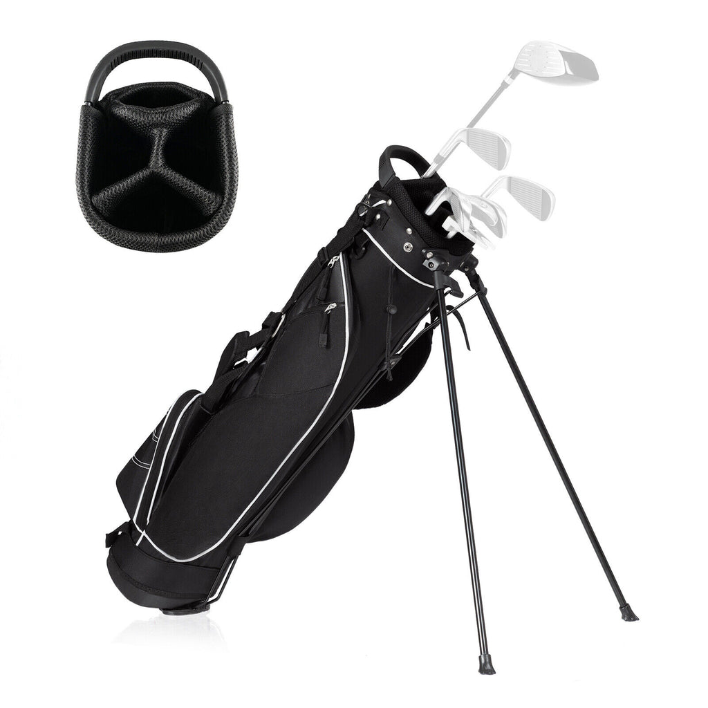9 Inch Golf Stand Bag with Divider & Multiple Pockets - Costway