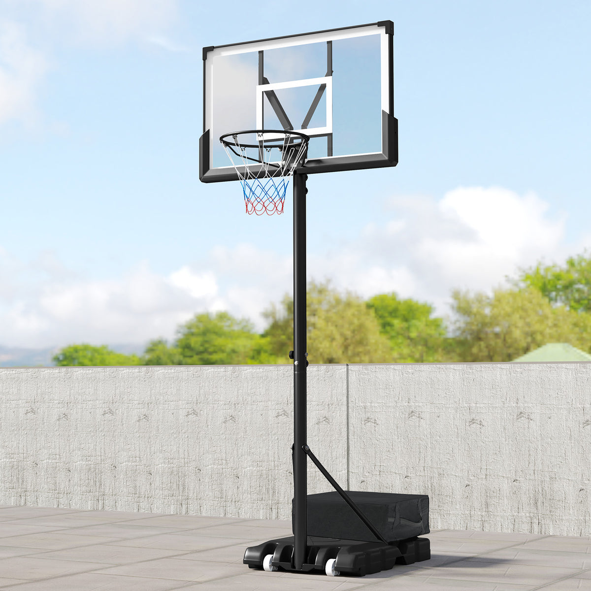 Portable Adjustable Basketball Hoop System for Kids Teens Adults Outdoor Indoor