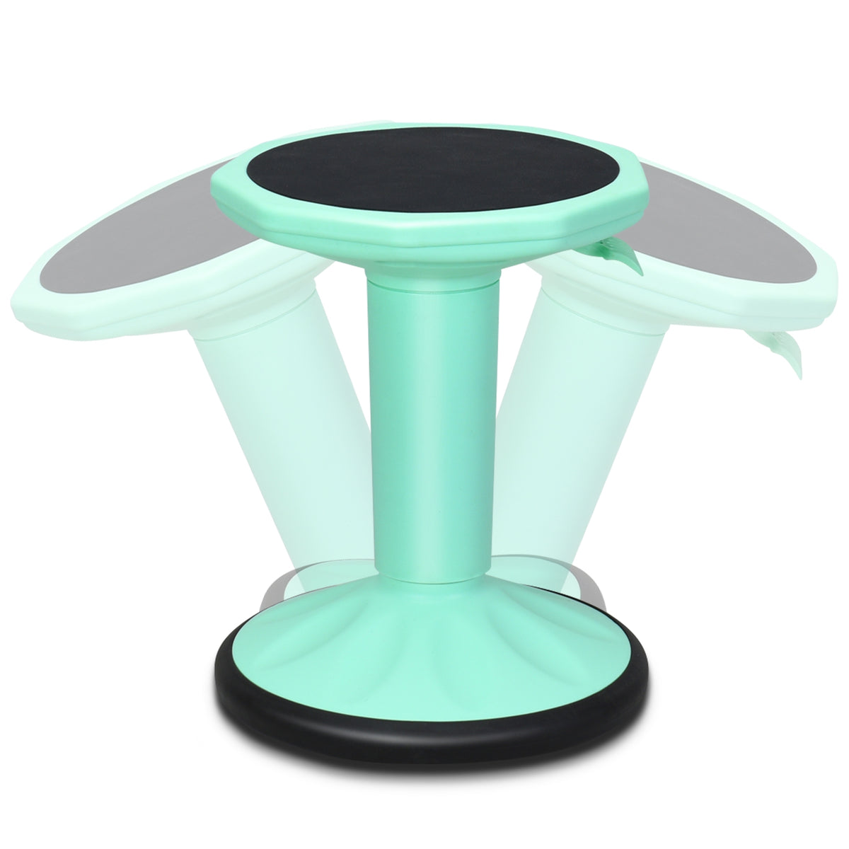 Adjustable-Height Wobble Stool for Kids, Green - Active Learning Chair