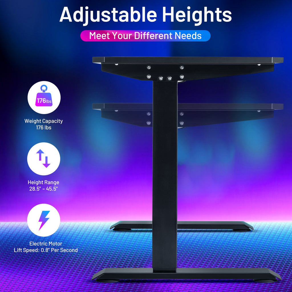 Electric Standing Gaming Desk – Height Adjustable with Memory Presets