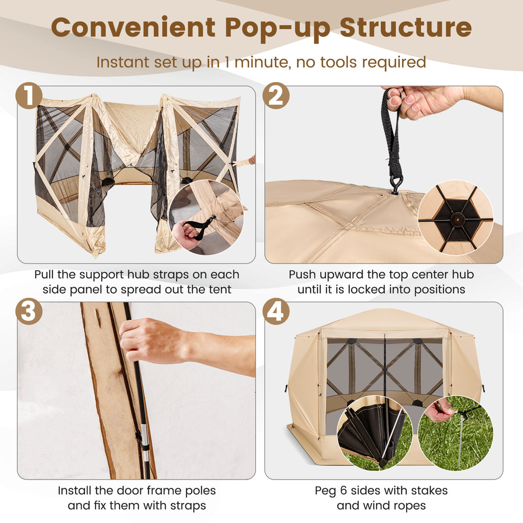 11.5 X FT Pop-up Screen House Tent with Portable Carrying Bag