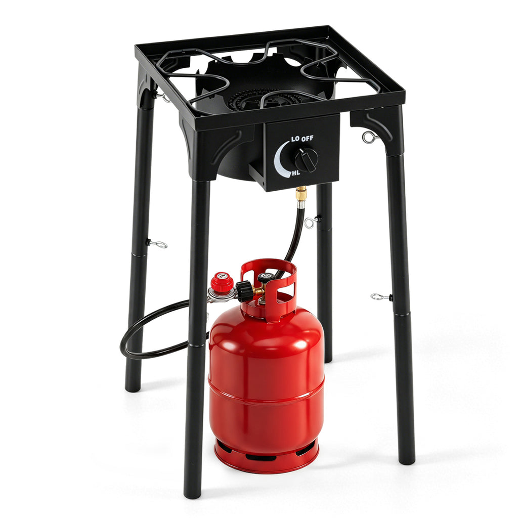 1 Burner Propane Stove 80000 BTU with Adjustable Regulator and Hose
