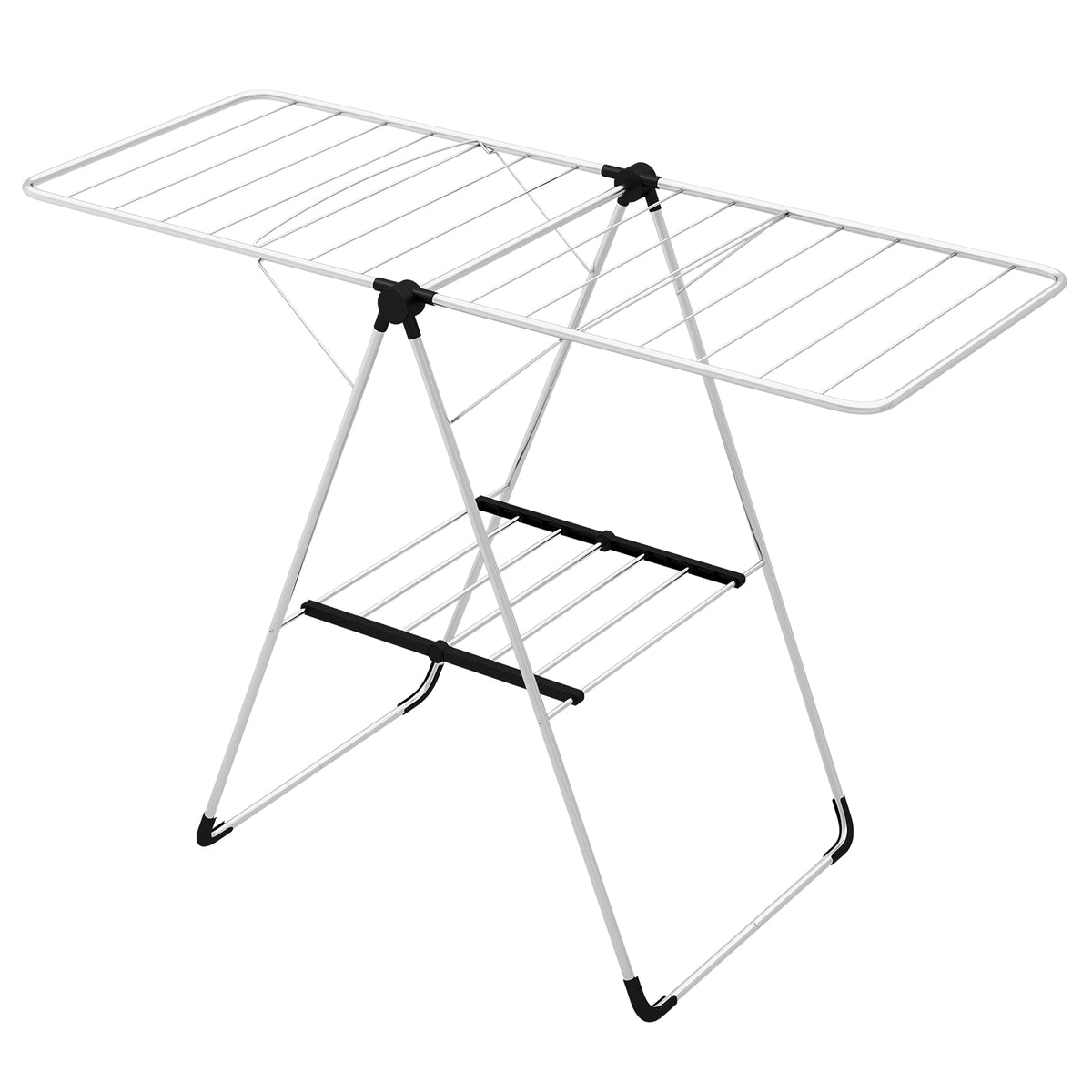 2-Tier Laundry Drying Rack Folding Cloth with Aluminum Frame