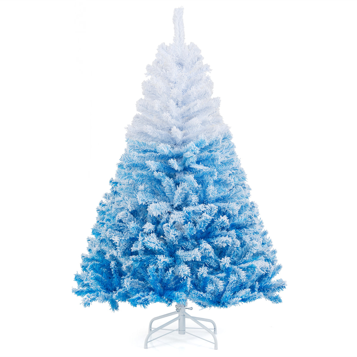 Artificial Christmas Tree 6 ft with Pink & White Tips, Metal Stand, 456 Tips