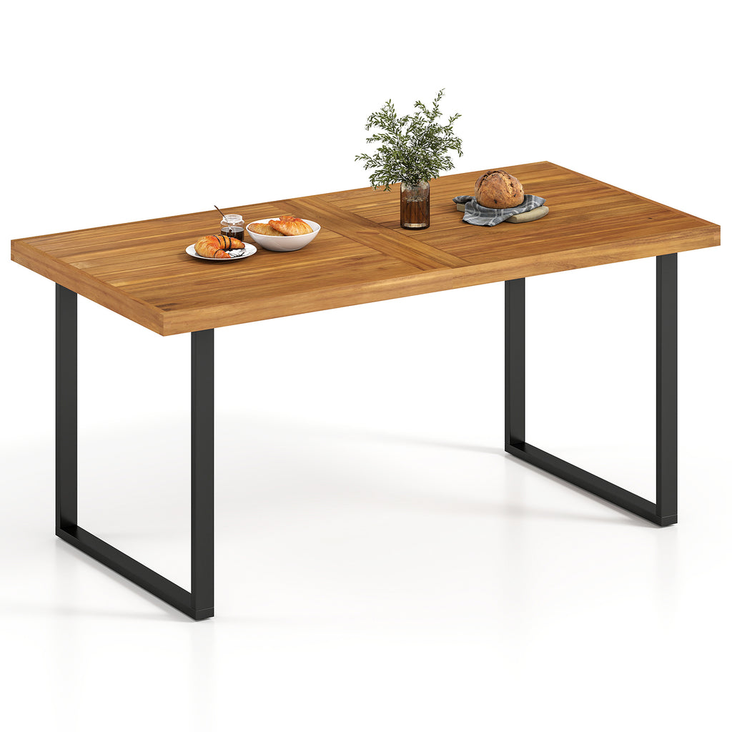 Acacia Wood Dining Table for 6 - 63" x 32"