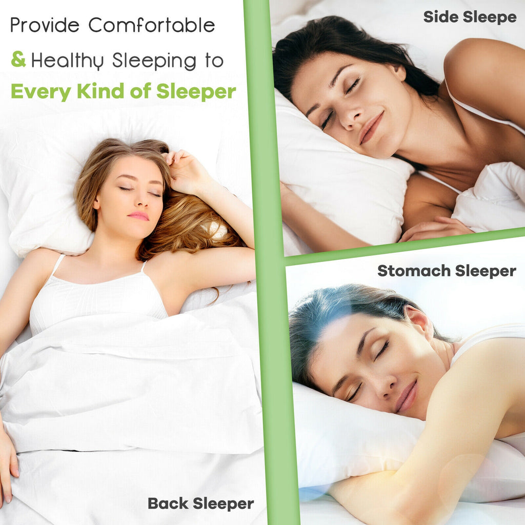 Shredded Memory Foam Bed Pillows Queen, 28x18 Inch (Set of 2)