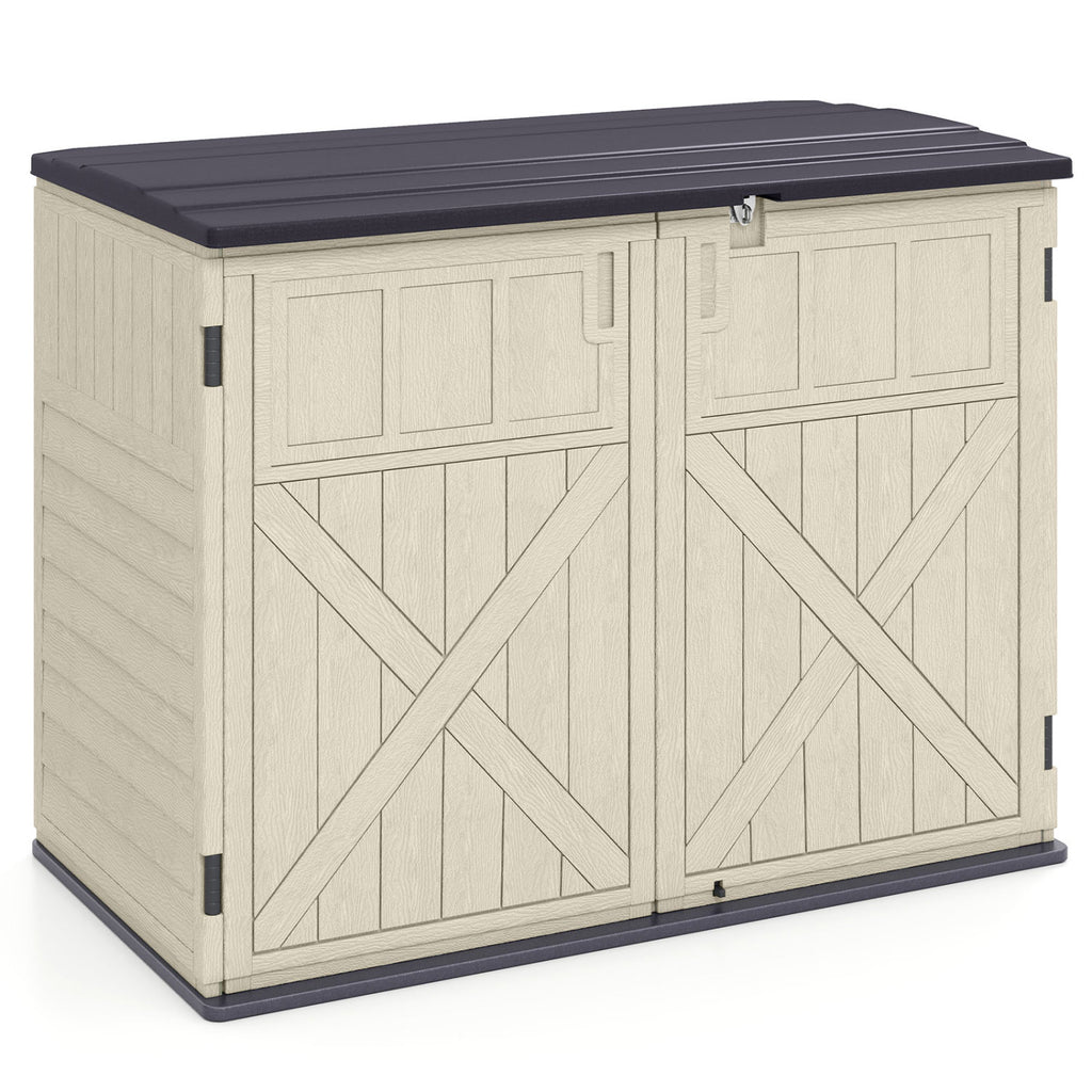 20 Cu.Ft Horizontal Resin Storage Shed with Adjustable Shelf