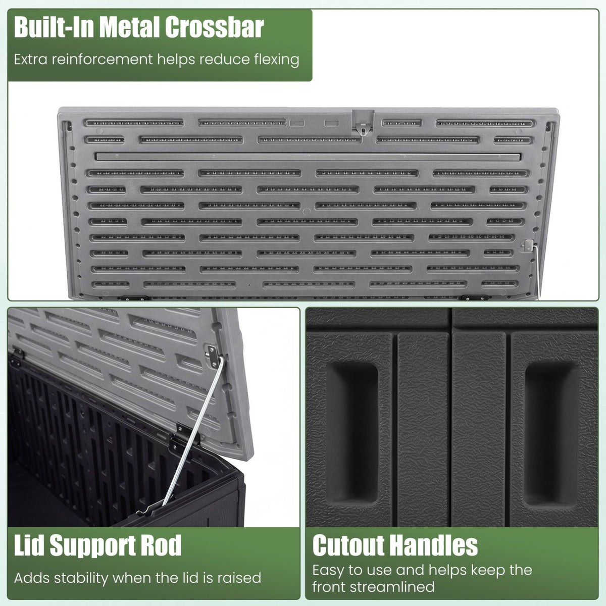 20 Cu.Ft Horizontal Resin Storage Shed with Adjustable Shelf