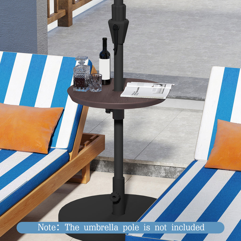 20 Inch Patio Umbrella Table - Coffee