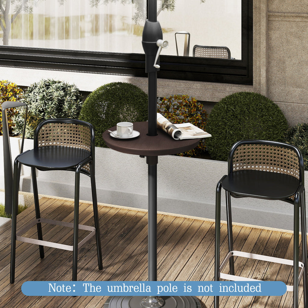 20 Inch Patio Umbrella Table - Coffee