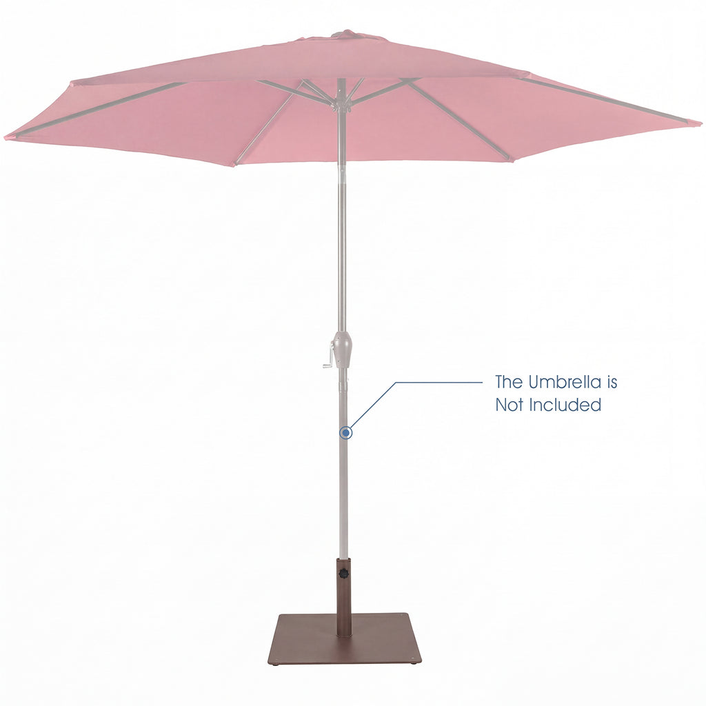Patio Umbrella Base Stand 20x20 Inch, Brown Weighted