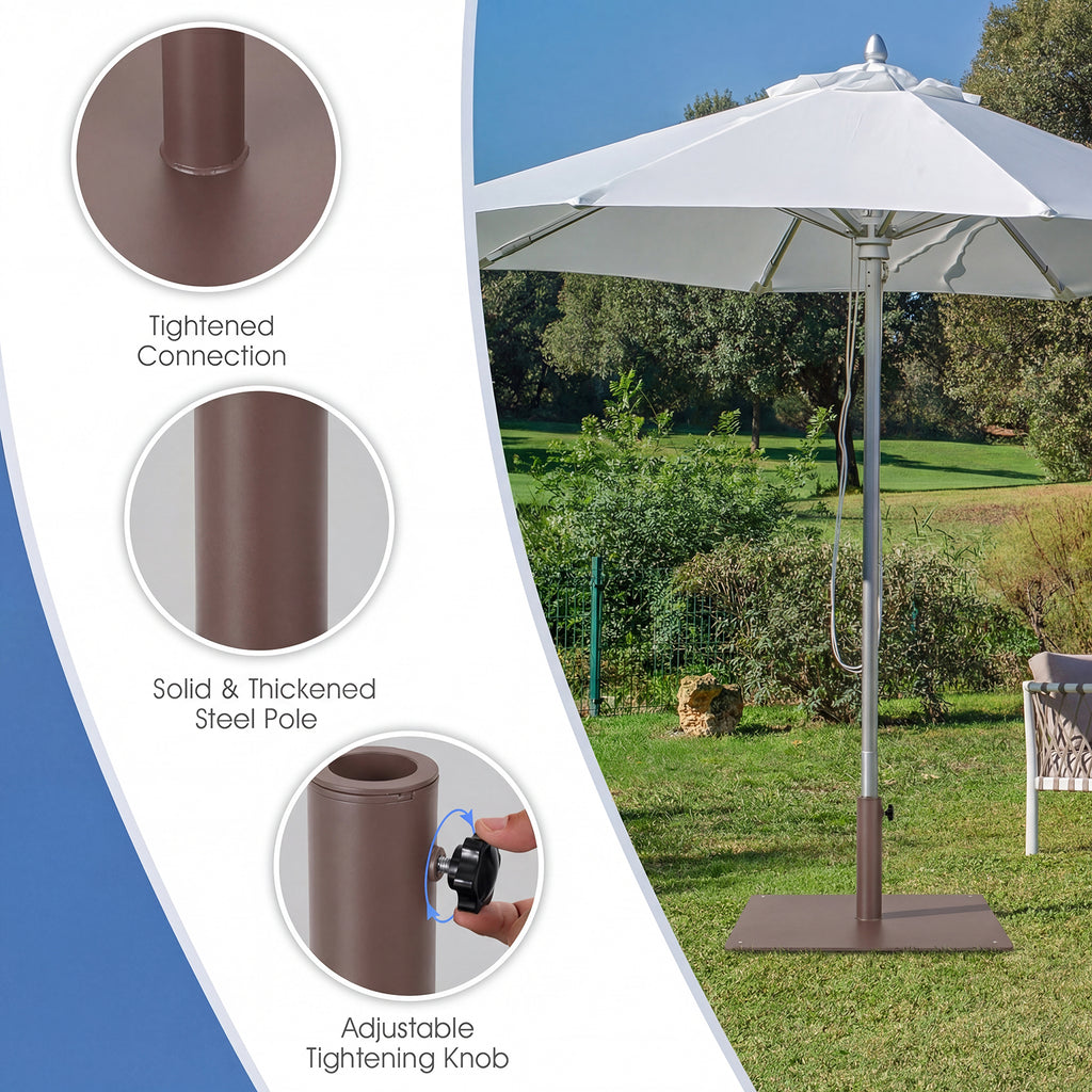 Patio Umbrella Base Stand 20x20 Inch, Brown Weighted