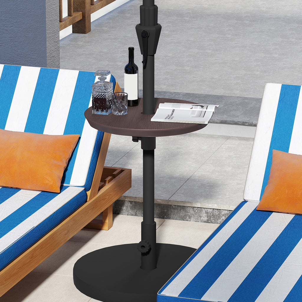 20 Inch Patio Umbrella Table - Coffee