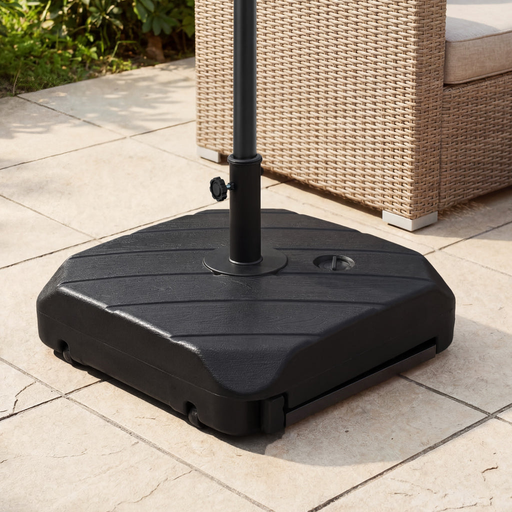 Fillable Patio Umbrella Base with Wheels - 211 LBS Capacity