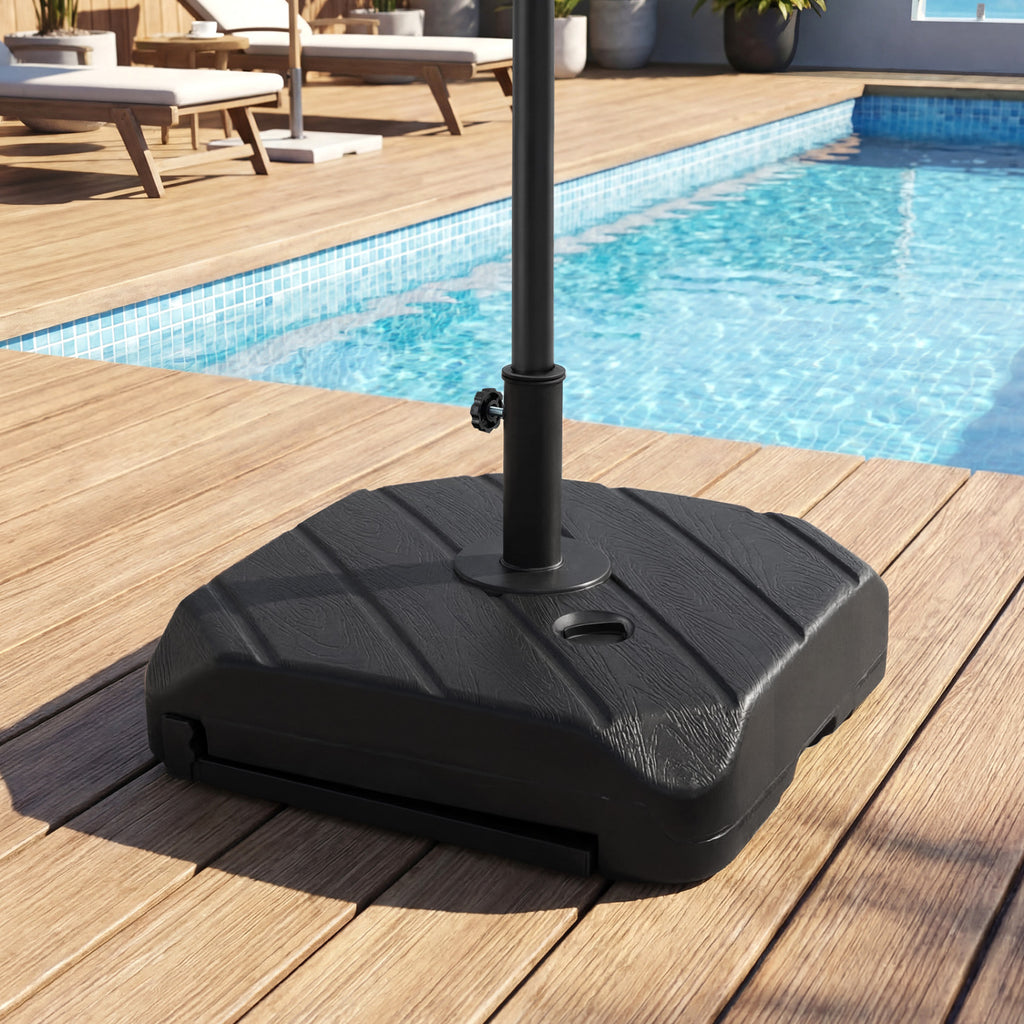 Fillable Patio Umbrella Base with Wheels - 211 LBS Capacity