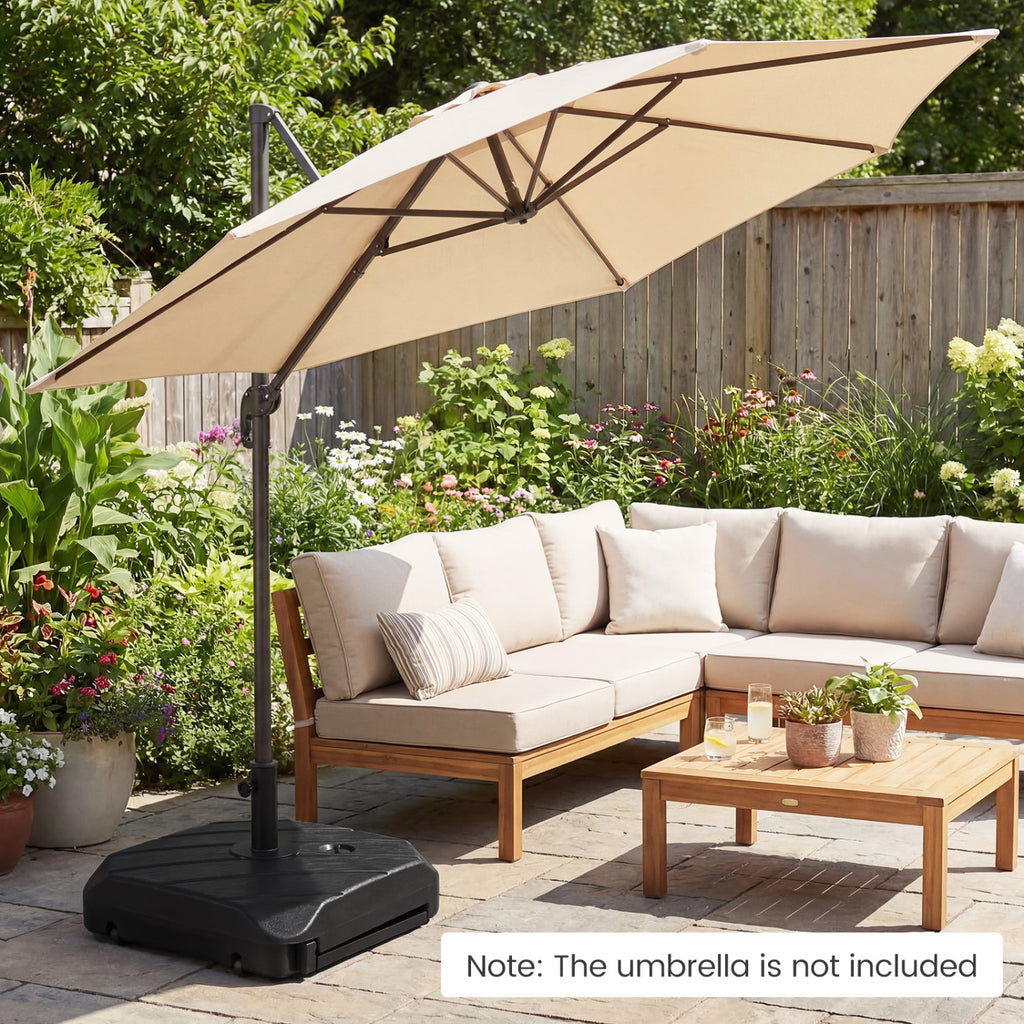 Fillable Patio Umbrella Base with Wheels - 211 LBS Capacity