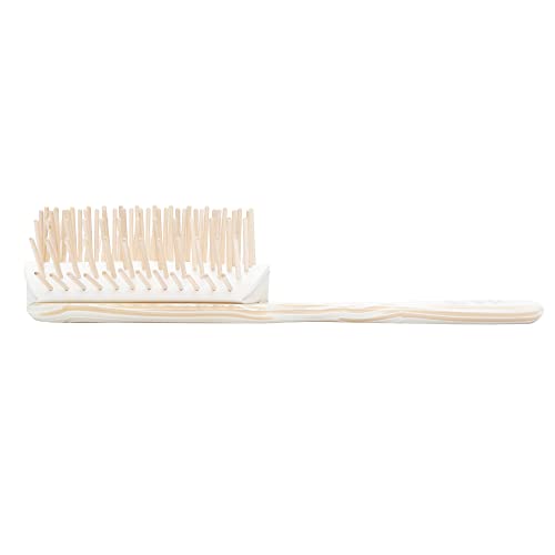 Ibiza Hair Detangling Brush with Wooden Pins (Pearl Series) | Stimulates Scalp & Reduces Drying Time | Ideal for All Hair Types