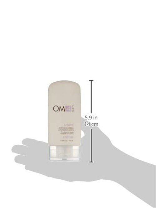 Organic Male OM4 Shave: Soothing Herbal Shaving Emulsion - Mens Grooming Preshave Oil, Shave Cream, Hydrating Mask all-in-one