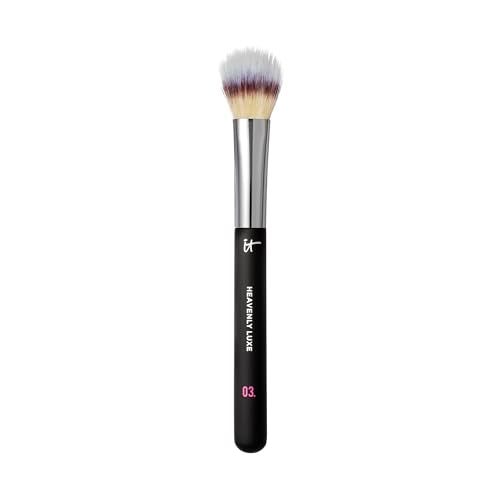 IT Cosmetics Heavenly Luxe Cream Blush Brush #3 - Face Brush for Blush Cream and Bronzer Blush - Soft Bristles - Flawless, Streak-Free Application