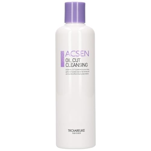 TROIAREUKE ACSEN Oil Cut Cleansing (10.14 Fl. Oz.), Oil-free, Hypersensitivity, Acne-prone and sensitive skin, Damaged skin, Oily skin, Cleansing gel, Sebum balancing, Make-up remover, Facial cleanser