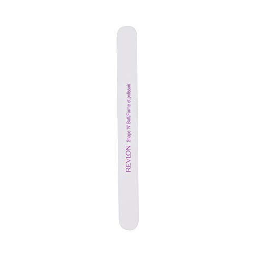 Revlon Shape 'N' Buff Nail Buffer Block, All-in-One Manicure Tool for Shaping & Shining Natural Fingernails, 1 Count