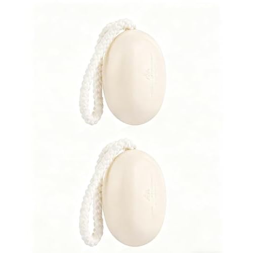 Natural Men Bar Soap, 2pcs Soap On a Rope Set for Face Body Hair Bath Soap about 7 Ounce each.foreverLily