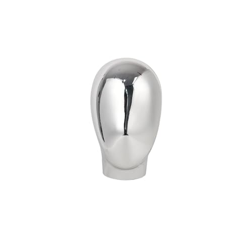 Silver Wall Mounted Mannequin Head for Wig and Hat Display
