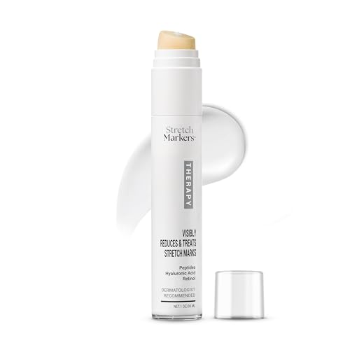 StretchMarkers Therapy Stretch Mark Cream ? Visibly Reduces and Treats, Stretch Marks Removal with Retinol, Hyaluronic Acid, Bioactive Peptides & 3D Stem Cell Technology, 1 fl oz