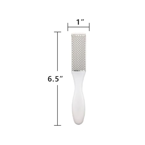 Professional Foot Files Callus Remover,Foot Scrubber for Dead Skin,Stainless Steel Foot Rasp-White(1 Pack)