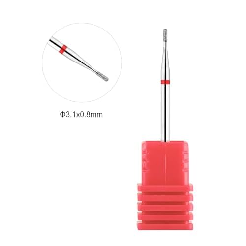 Acycoin2A 2pcs Round Tapered Cuticle Clean Nail Drill Bit (I)