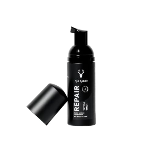 Tattoo Aftercare Soap - Tattoo Soap for New Tattoo - Fragrance Free Tattoo Foam Wash - Unscented Tattoo Cleaner Made with Clean + Vegan Ingredients, 2oz