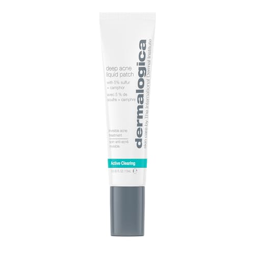 Dermalogica Deep Acne Liquid Patch, Sulfur Acne Treatment with Niacinamide, Invisible Spot Treatment for Blemish-Prone Skin ? 0.5 fl oz